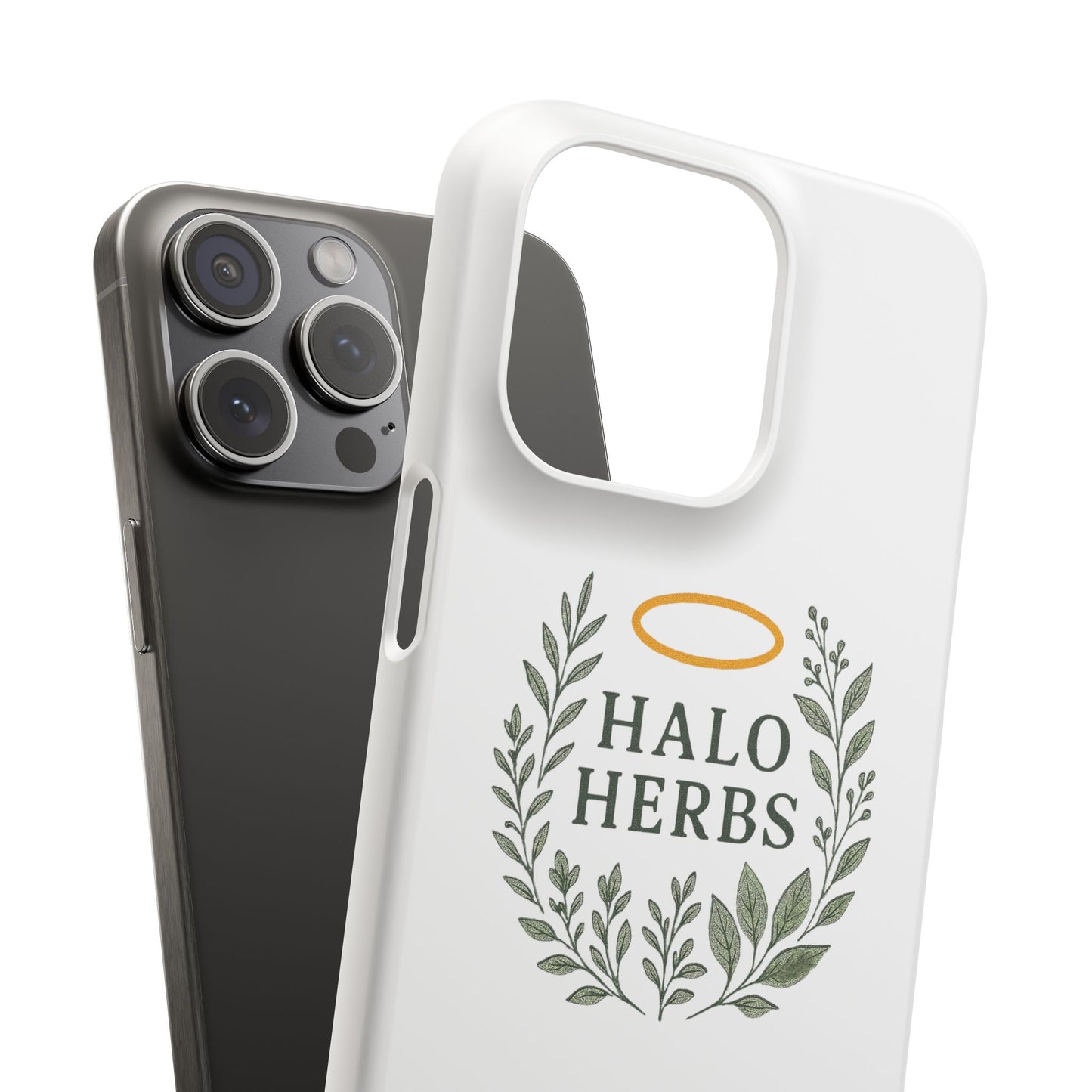 Herbal Halo Phone Case, Stylish Snap Case, Nature Lover Gift, Eco-Friendly Phone Accessory, Floral Design Phone Cover