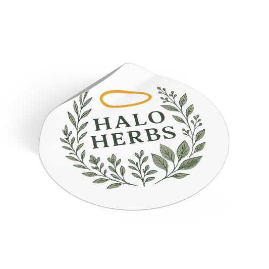 Herb-Themed Vinyl Stickers | Halo Herbs Nature Decor, Gift for Plant Lovers, Journal Decor, Greenery Aesthetic, Eco-Friendly Stickers