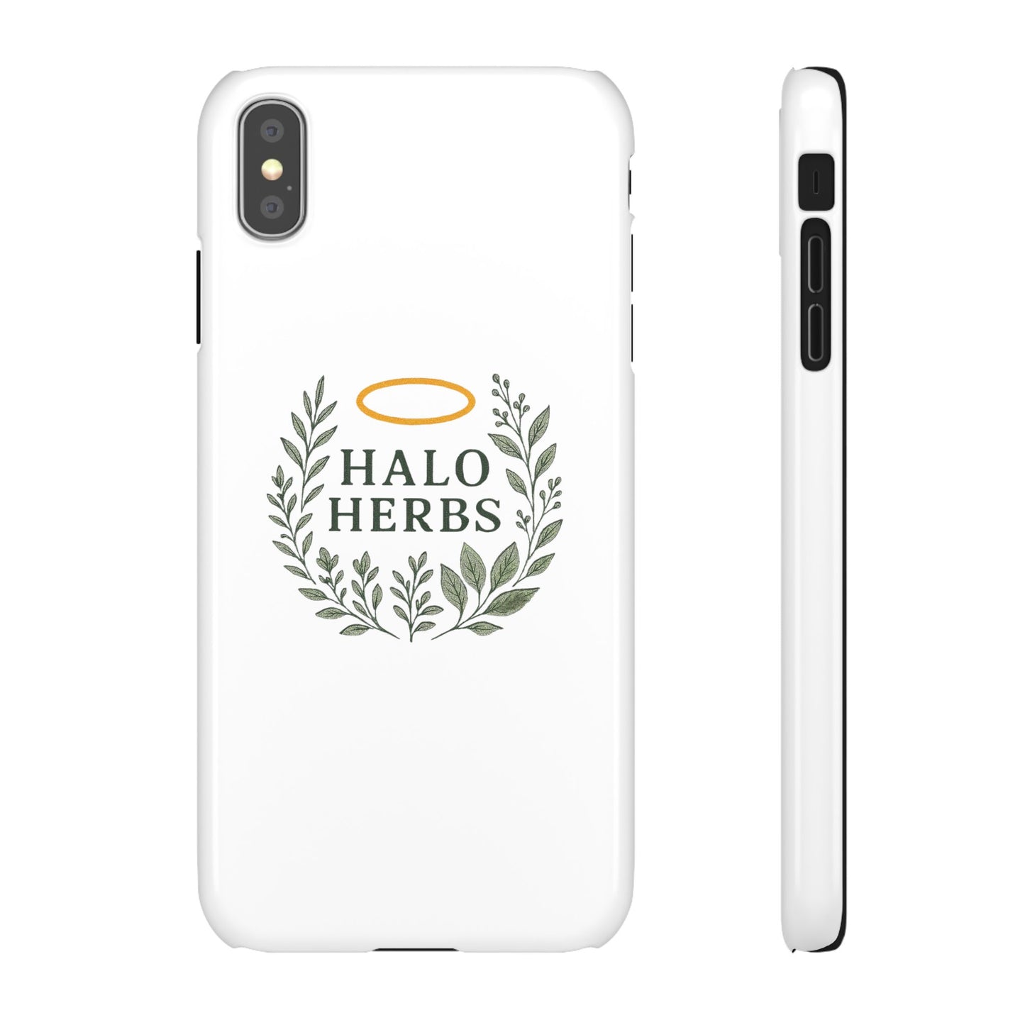 Herbal Halo Phone Case, Stylish Snap Case, Nature Lover Gift, Eco-Friendly Phone Accessory, Floral Design Phone Cover
