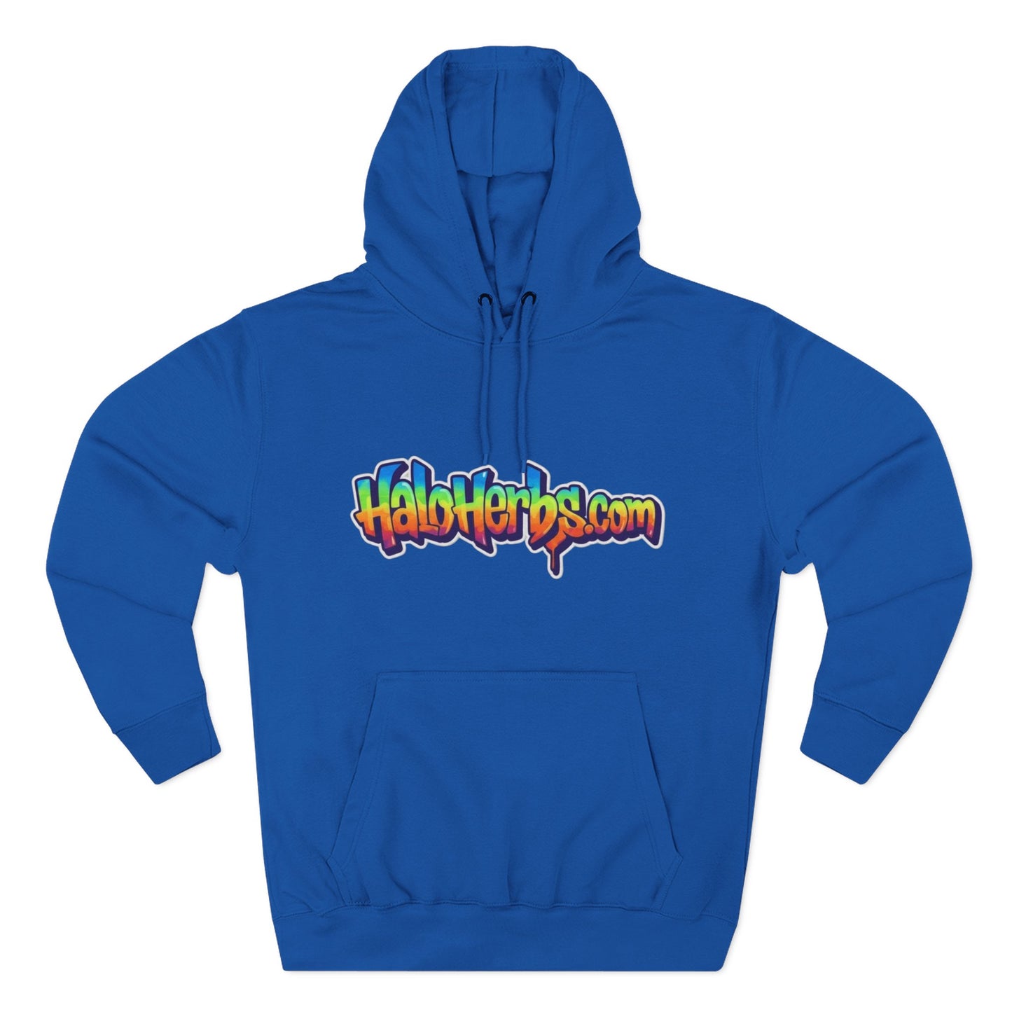 Colorful Fleece Hoodie with HaloHerbs.com Design
