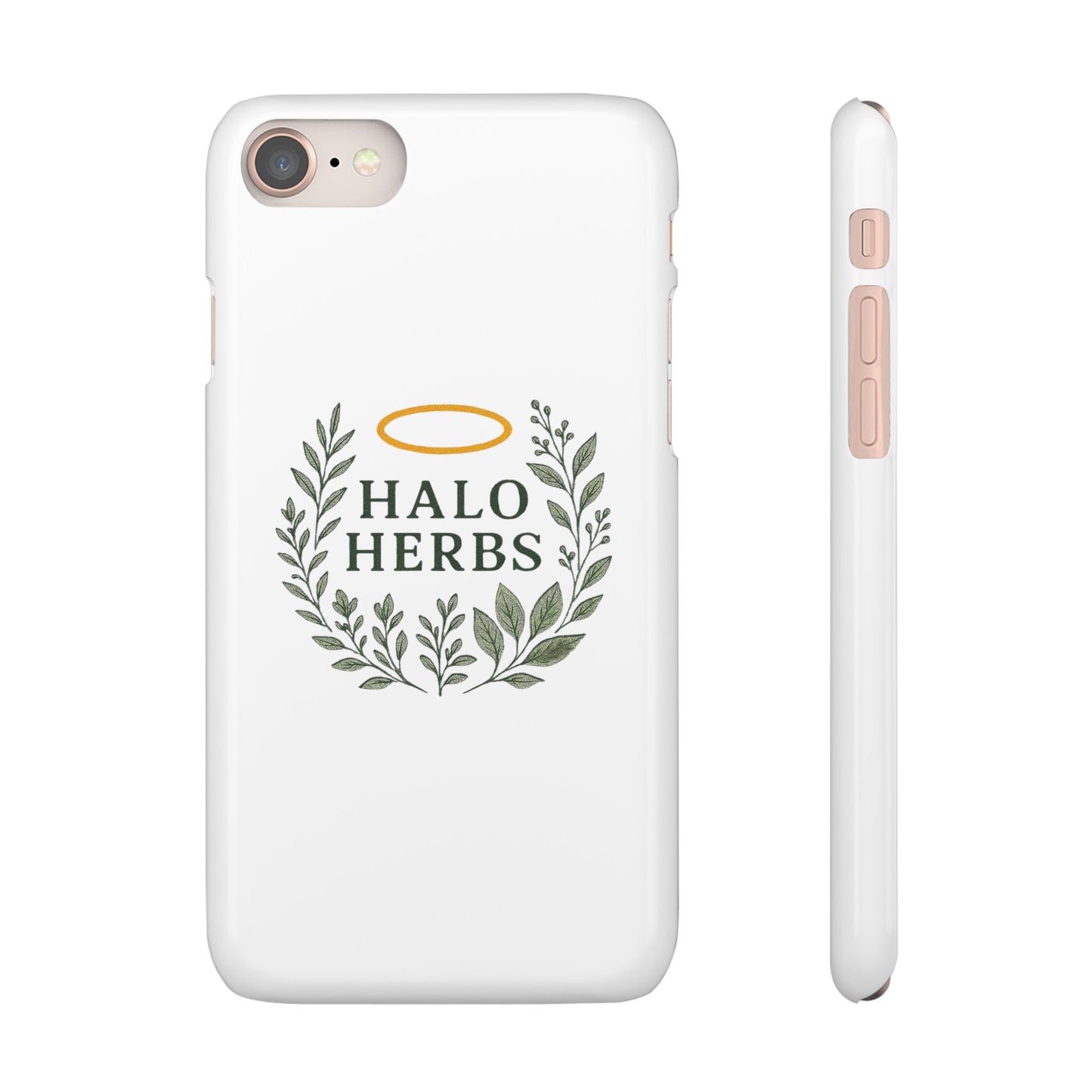 Herbal Halo Phone Case, Stylish Snap Case, Nature Lover Gift, Eco-Friendly Phone Accessory, Floral Design Phone Cover
