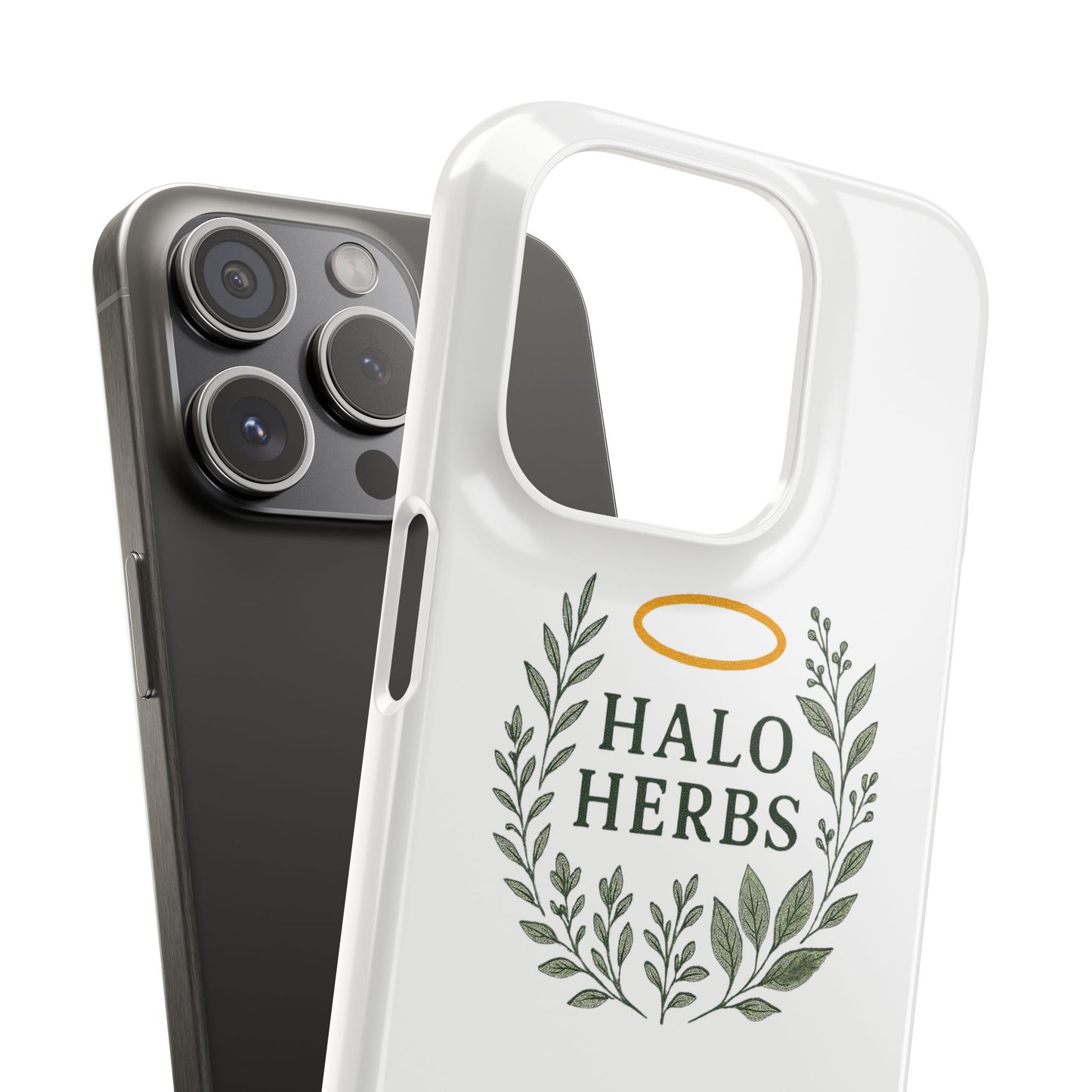Herbal Halo Phone Case, Stylish Snap Case, Nature Lover Gift, Eco-Friendly Phone Accessory, Floral Design Phone Cover