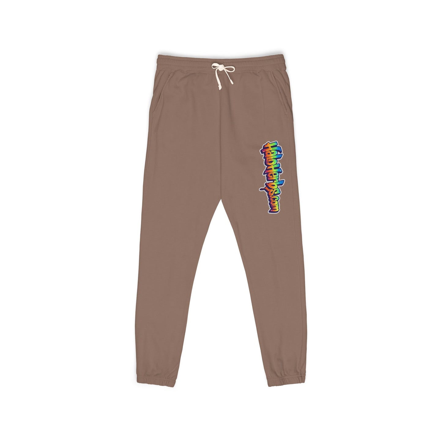 Halo Herbs Graffiti Garment-Dyed Fleece Sweatpants with Colorful Design, Cozy Loungewear, Casual Athleisure Pants, Perfect for Relaxation and Everyday Wear