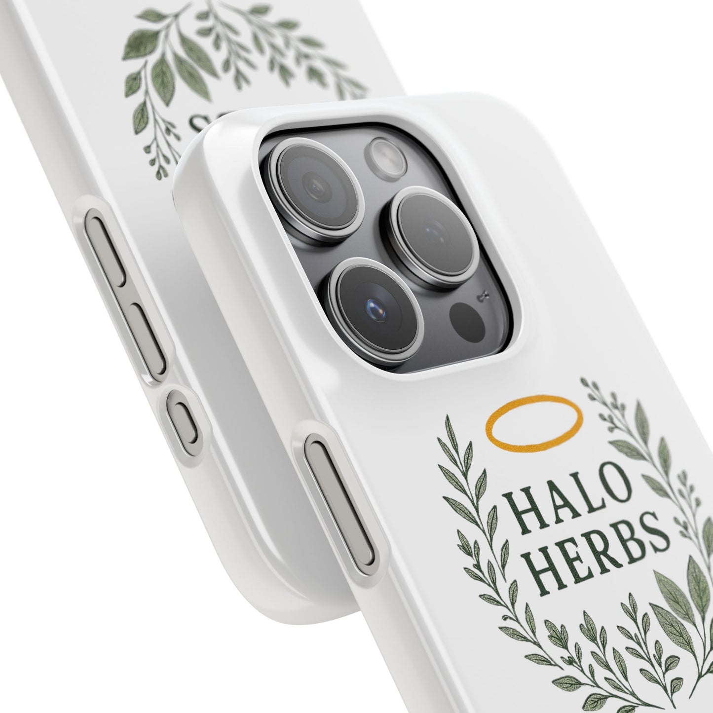 Herbal Halo Phone Case, Stylish Snap Case, Nature Lover Gift, Eco-Friendly Phone Accessory, Floral Design Phone Cover