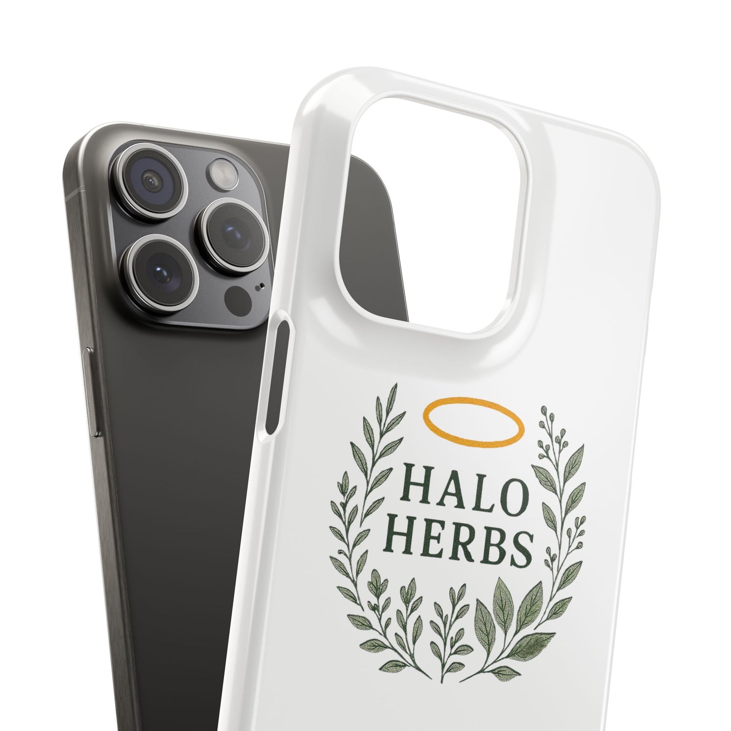 Herbal Halo Phone Case, Stylish Snap Case, Nature Lover Gift, Eco-Friendly Phone Accessory, Floral Design Phone Cover