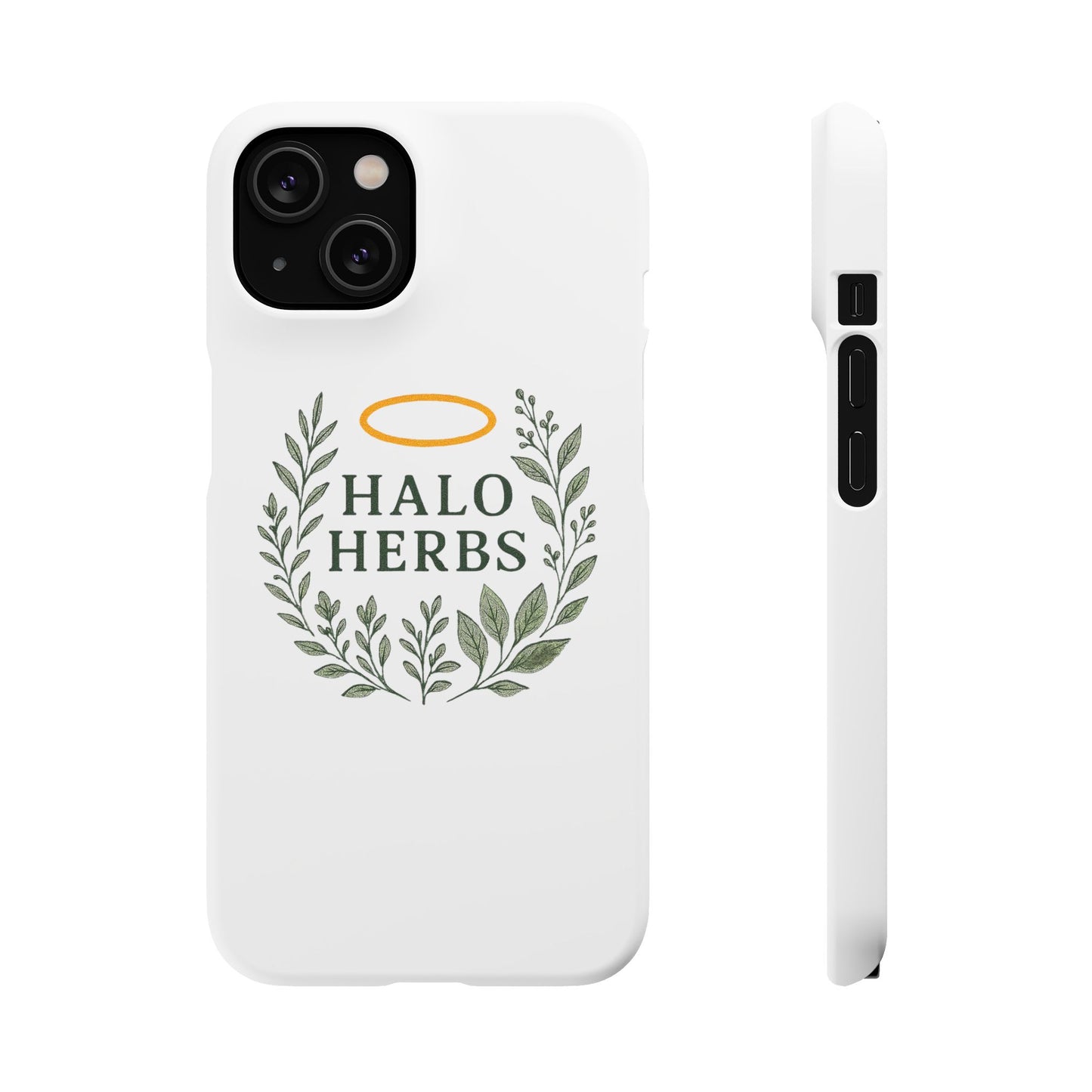 Herbal Halo Phone Case, Stylish Snap Case, Nature Lover Gift, Eco-Friendly Phone Accessory, Floral Design Phone Cover