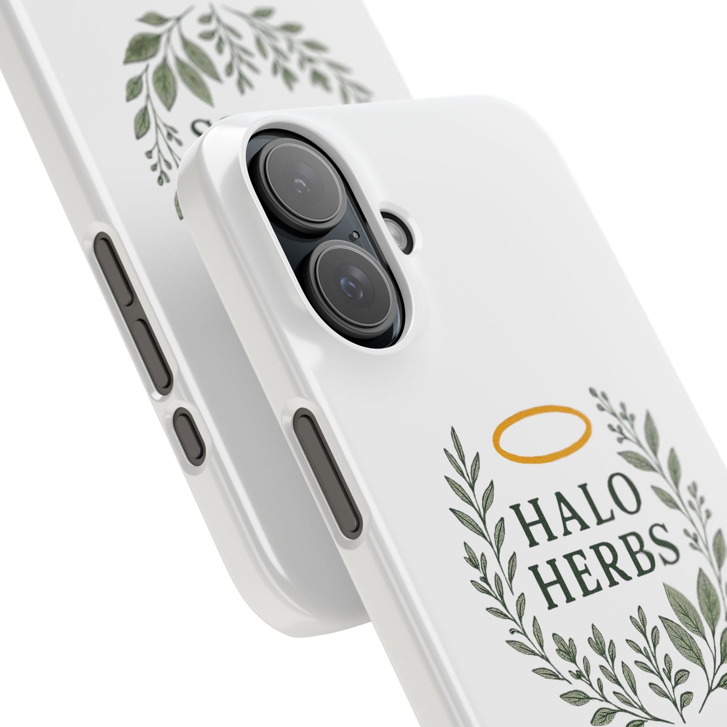 Herbal Halo Phone Case, Stylish Snap Case, Nature Lover Gift, Eco-Friendly Phone Accessory, Floral Design Phone Cover