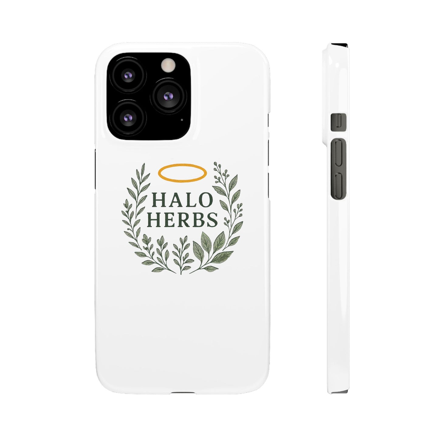 Herbal Halo Phone Case, Stylish Snap Case, Nature Lover Gift, Eco-Friendly Phone Accessory, Floral Design Phone Cover