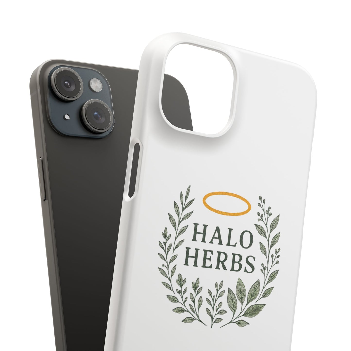 Herbal Halo Phone Case, Stylish Snap Case, Nature Lover Gift, Eco-Friendly Phone Accessory, Floral Design Phone Cover