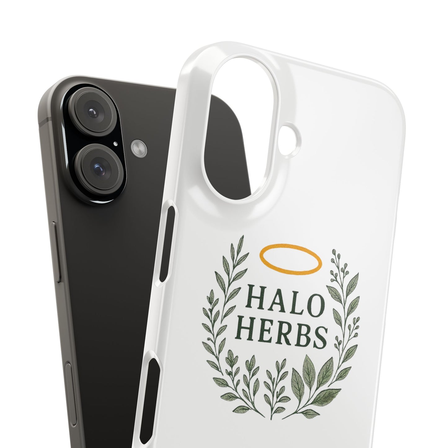 Herbal Halo Phone Case, Stylish Snap Case, Nature Lover Gift, Eco-Friendly Phone Accessory, Floral Design Phone Cover