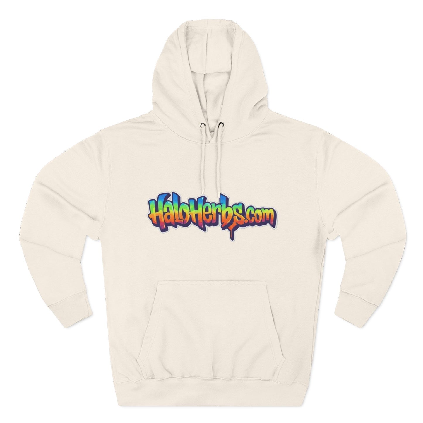 Colorful Fleece Hoodie with HaloHerbs.com Design