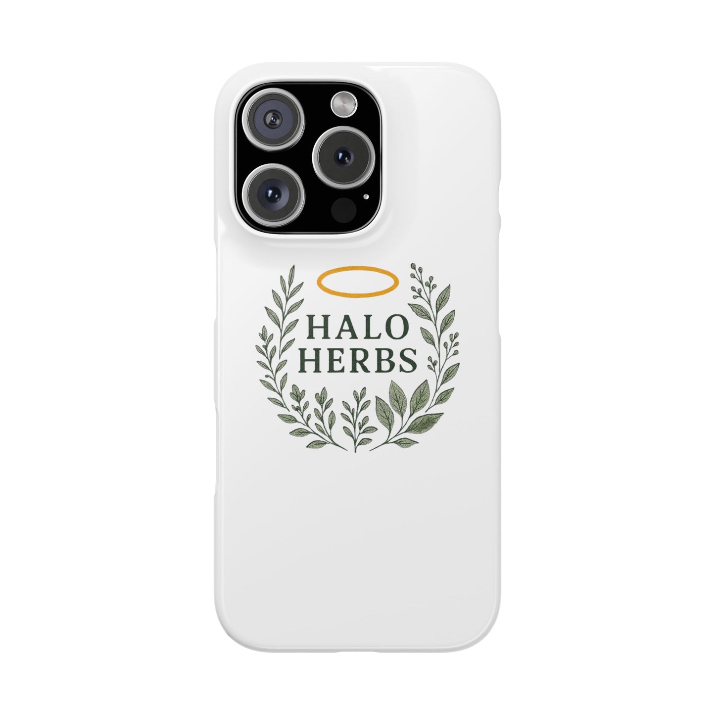 Herbal Halo Phone Case, Stylish Snap Case, Nature Lover Gift, Eco-Friendly Phone Accessory, Floral Design Phone Cover