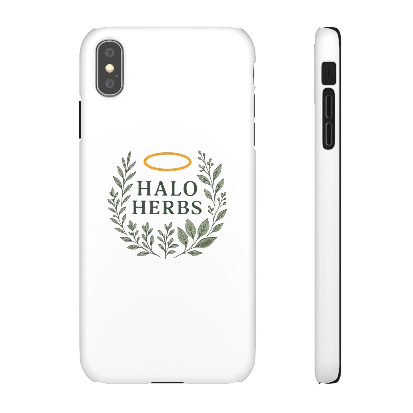 Herbal Halo Phone Case, Stylish Snap Case, Nature Lover Gift, Eco-Friendly Phone Accessory, Floral Design Phone Cover