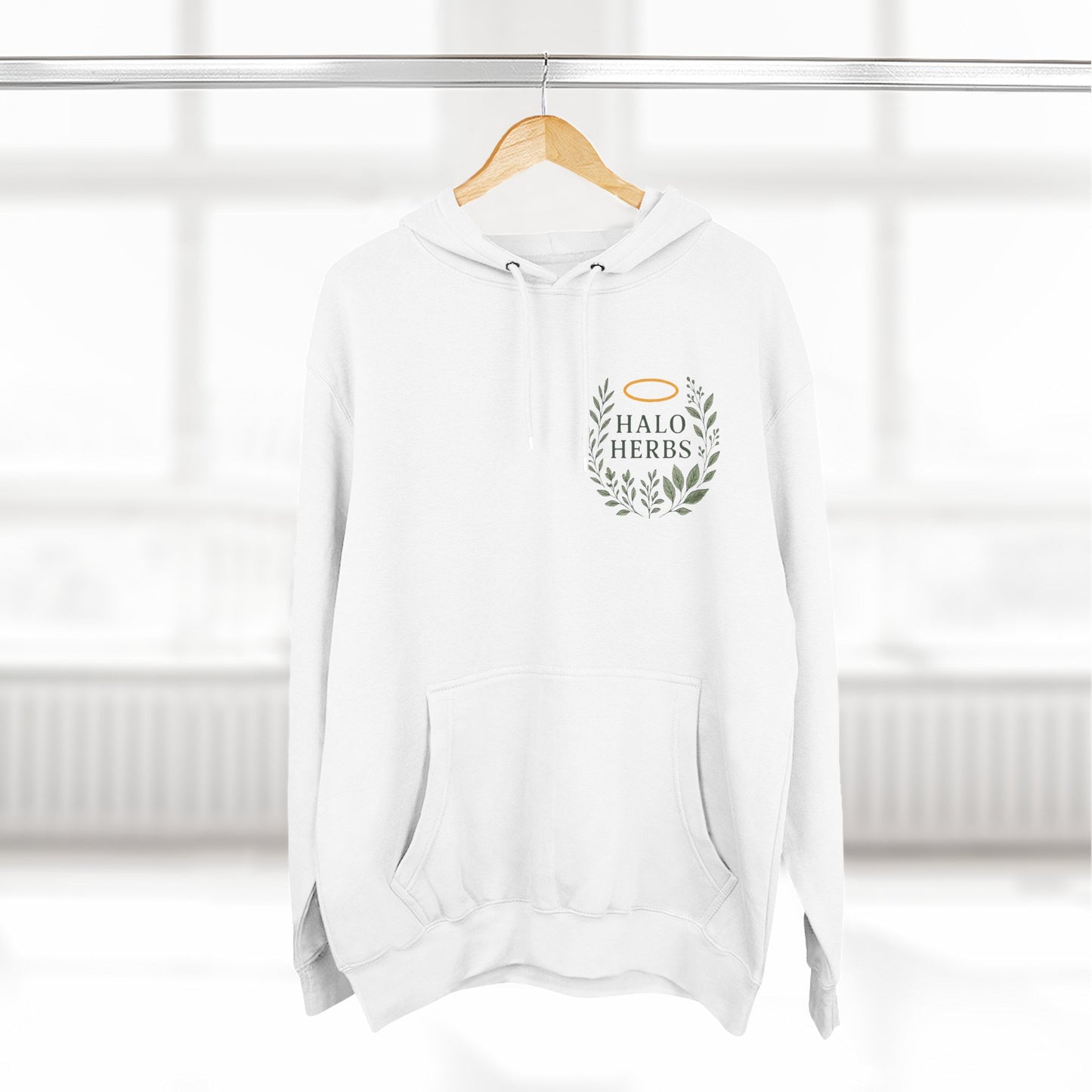 Halo Herbs Fleece Hoodie, Cozy Casual Wear, Perfect for Gifting, Relaxed Style, Ideal for All Seasons