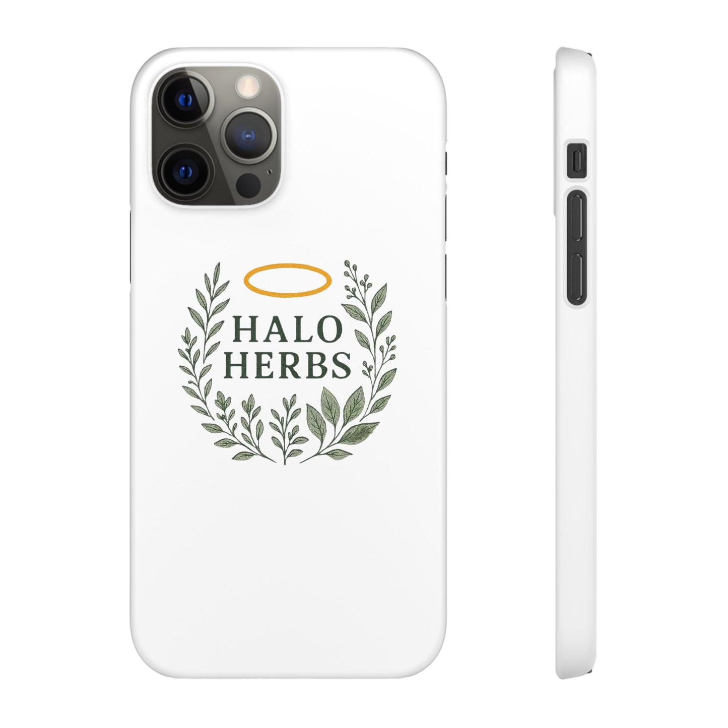 Herbal Halo Phone Case, Stylish Snap Case, Nature Lover Gift, Eco-Friendly Phone Accessory, Floral Design Phone Cover