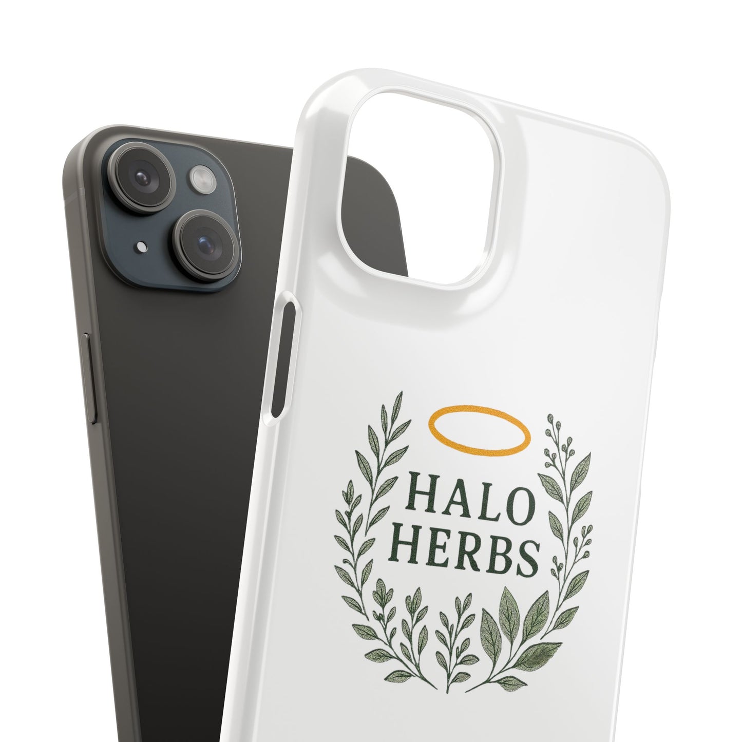 Herbal Halo Phone Case, Stylish Snap Case, Nature Lover Gift, Eco-Friendly Phone Accessory, Floral Design Phone Cover
