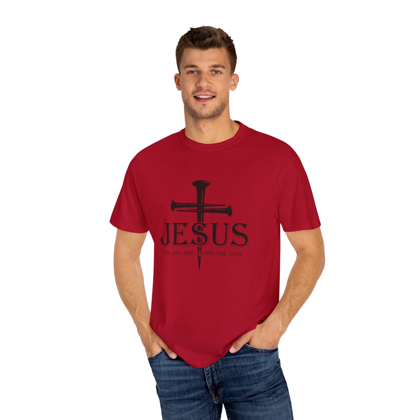 Jesus Cross Garment-Dyed T-Shirt