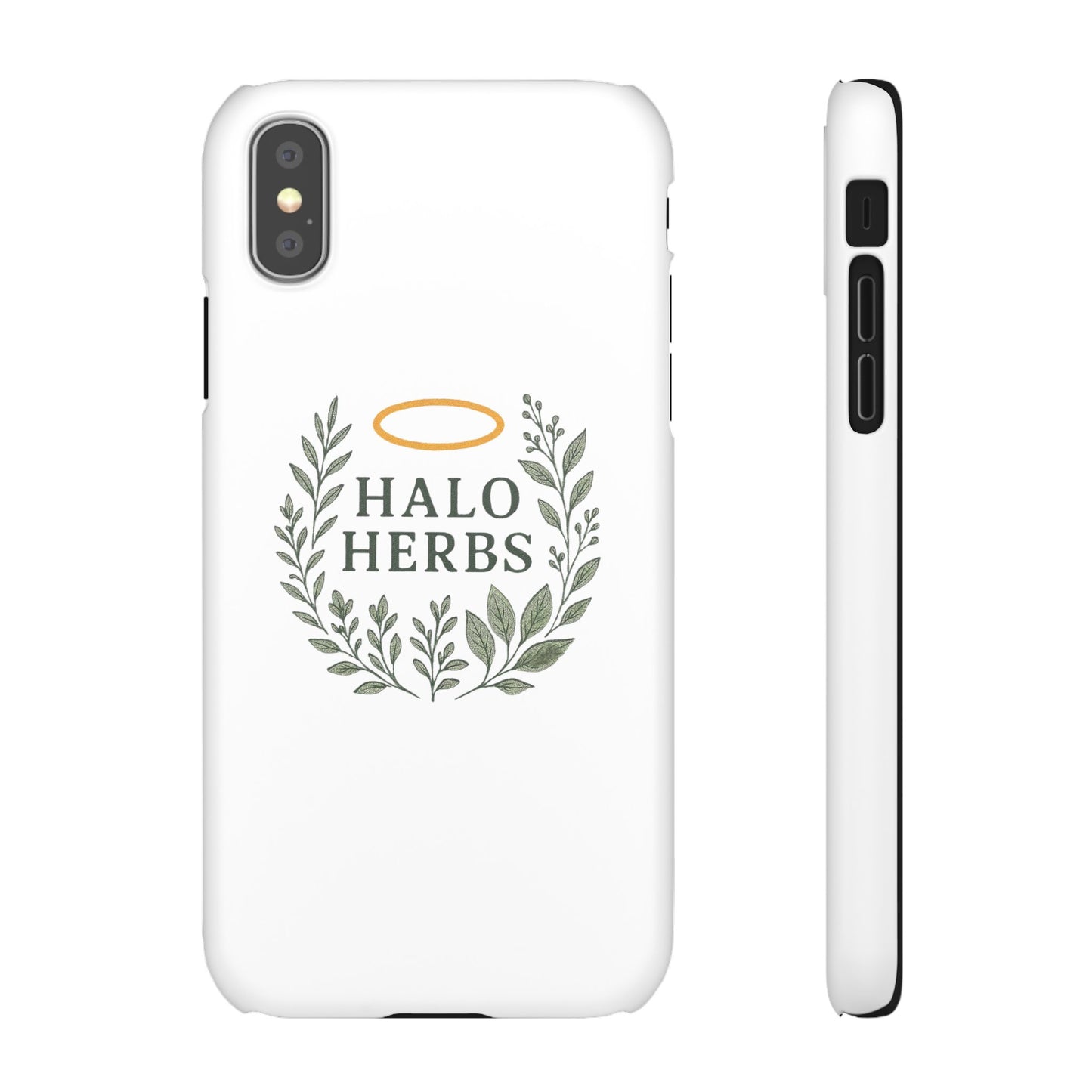 Herbal Halo Phone Case, Stylish Snap Case, Nature Lover Gift, Eco-Friendly Phone Accessory, Floral Design Phone Cover