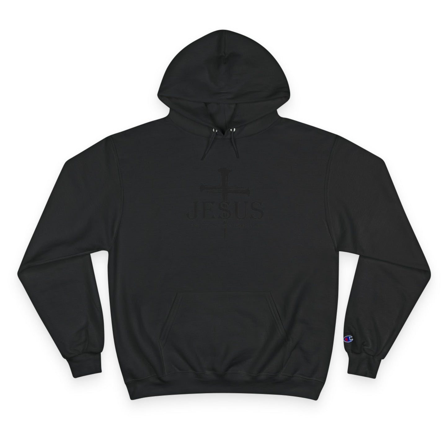 Faith-Inspired Champion Hoodie with Jesus Design