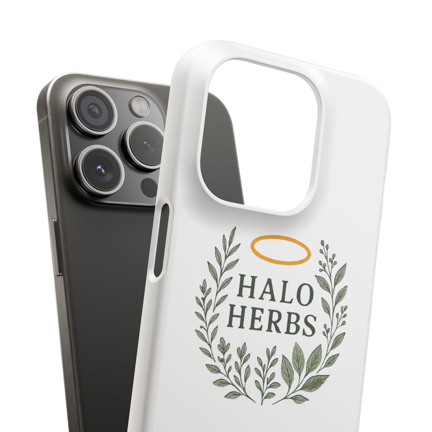 Herbal Halo Phone Case, Stylish Snap Case, Nature Lover Gift, Eco-Friendly Phone Accessory, Floral Design Phone Cover