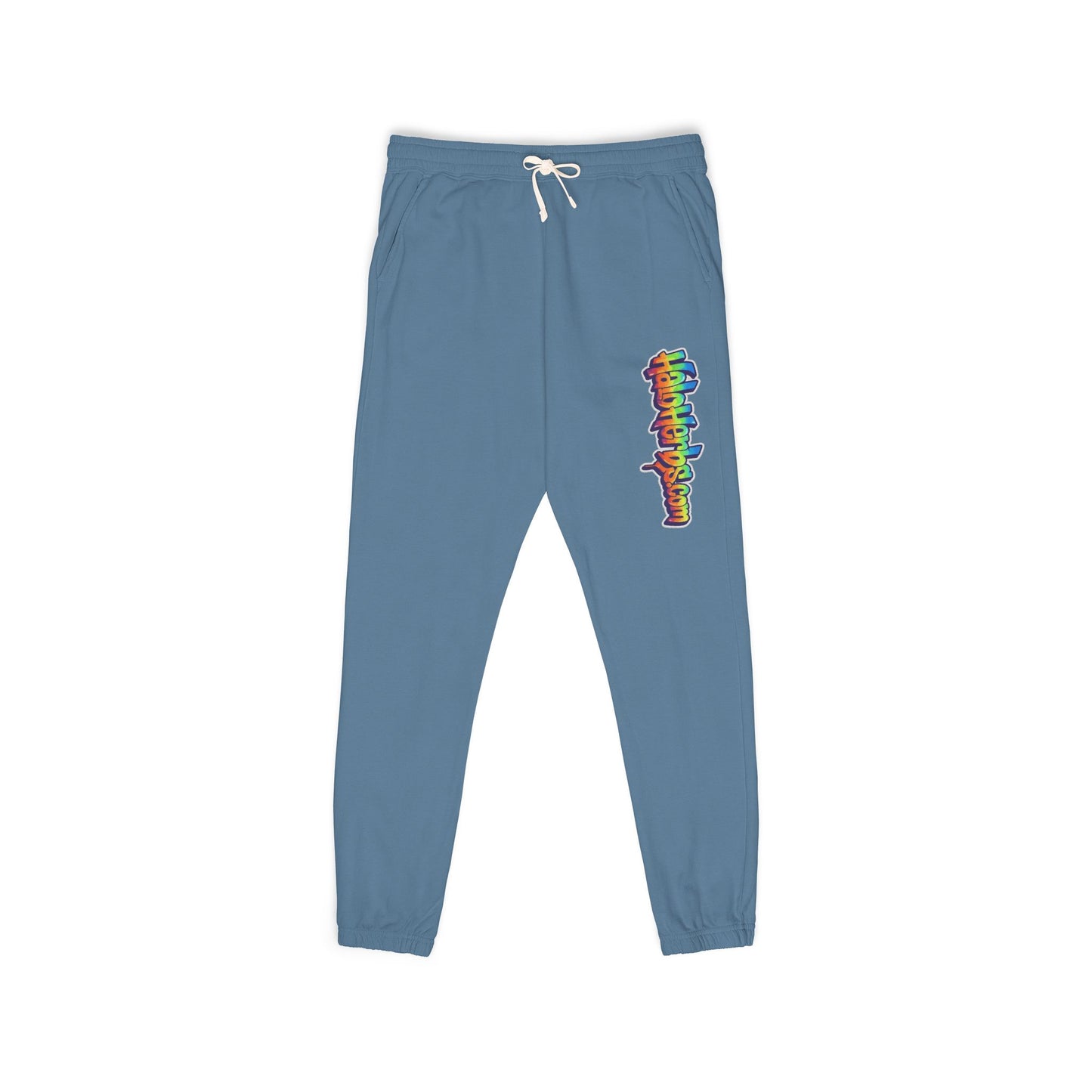 Halo Herbs Graffiti Garment-Dyed Fleece Sweatpants with Colorful Design, Cozy Loungewear, Casual Athleisure Pants, Perfect for Relaxation and Everyday Wear