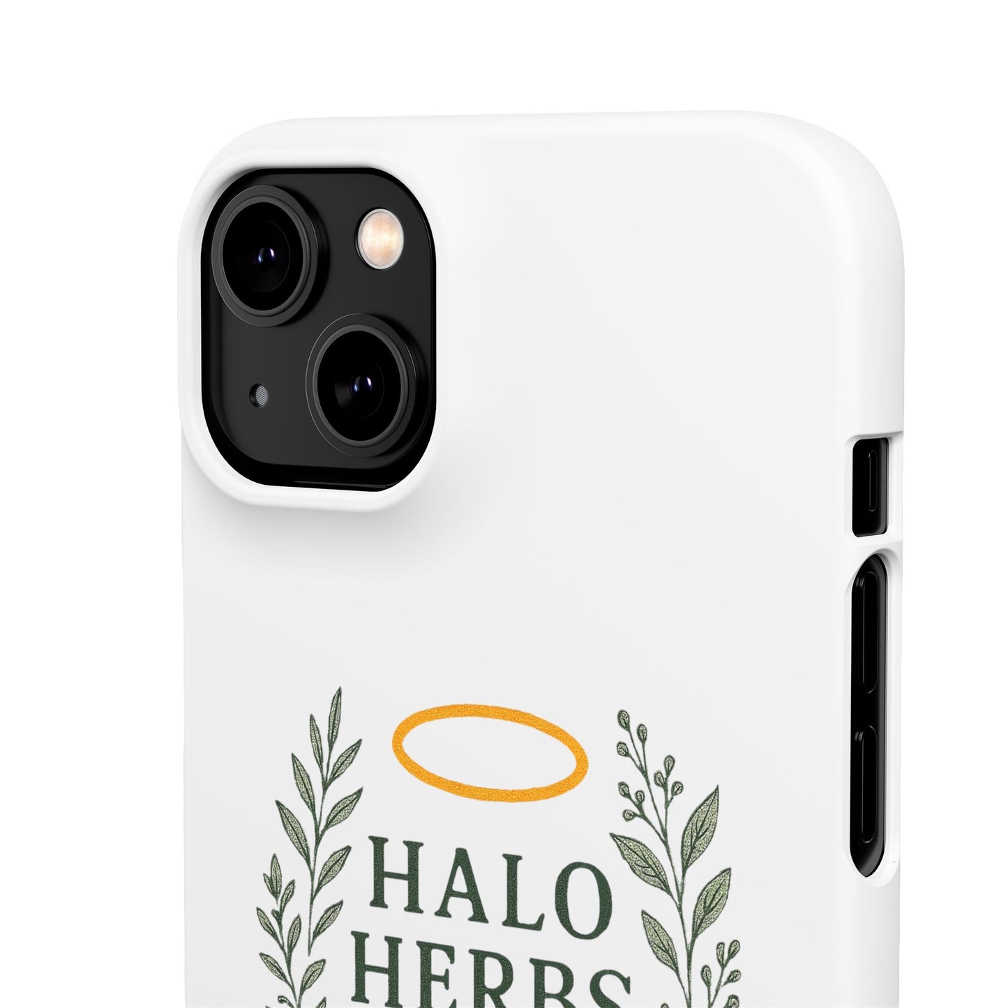 Herbal Halo Phone Case, Stylish Snap Case, Nature Lover Gift, Eco-Friendly Phone Accessory, Floral Design Phone Cover