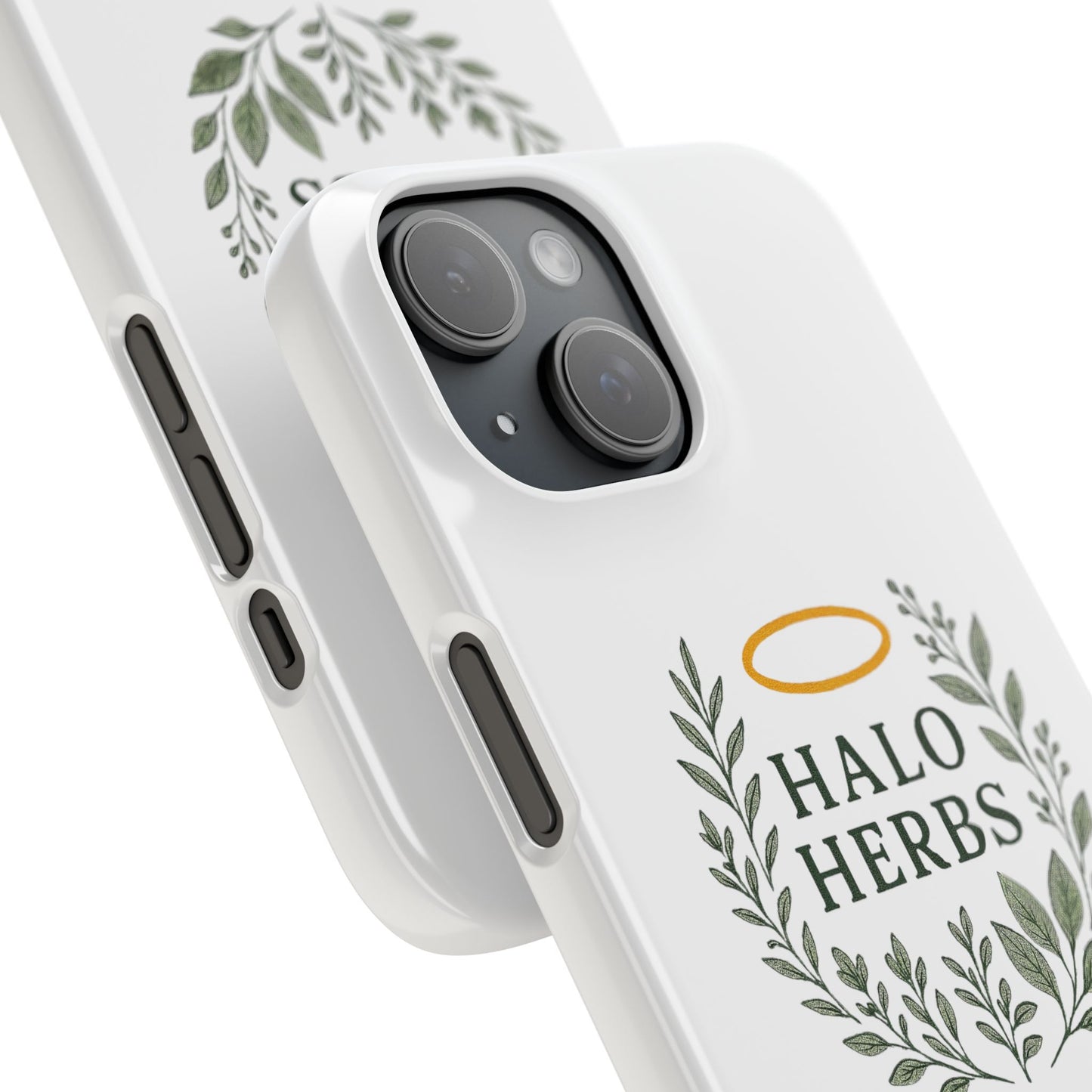 Herbal Halo Phone Case, Stylish Snap Case, Nature Lover Gift, Eco-Friendly Phone Accessory, Floral Design Phone Cover