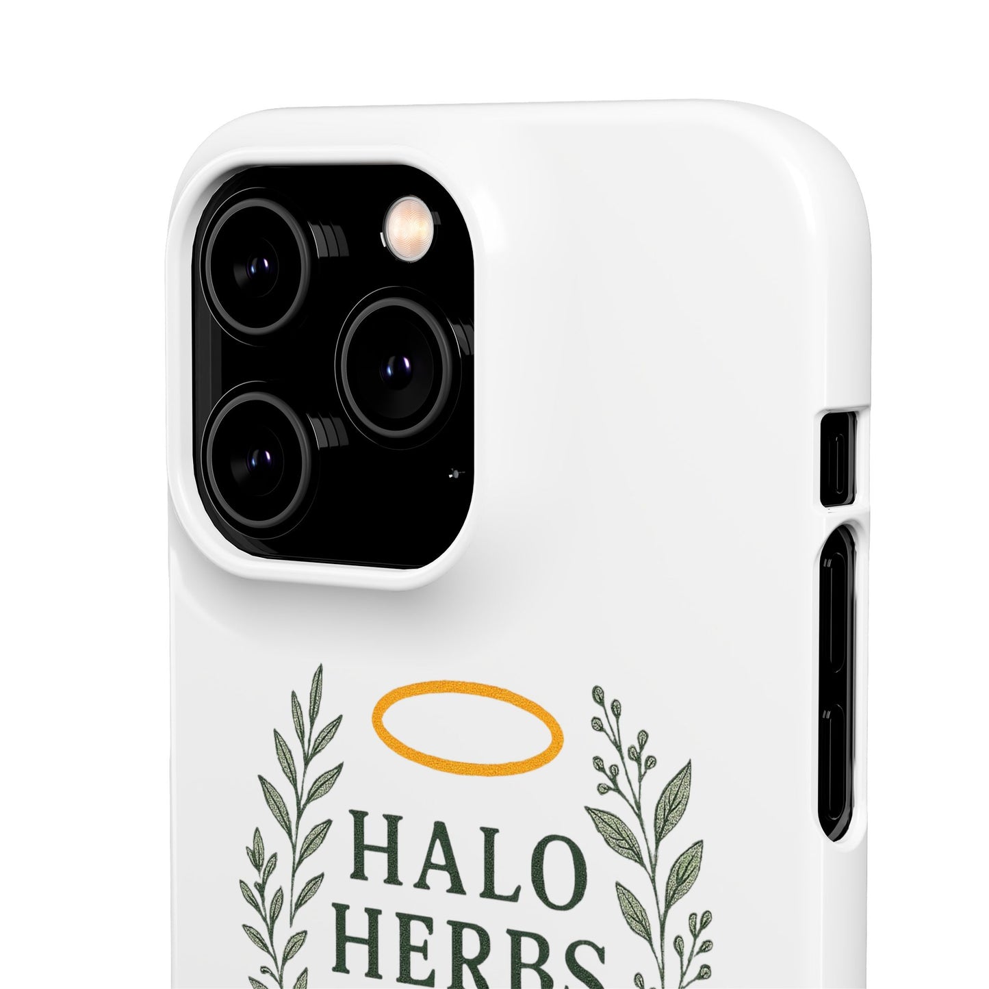 Herbal Halo Phone Case, Stylish Snap Case, Nature Lover Gift, Eco-Friendly Phone Accessory, Floral Design Phone Cover