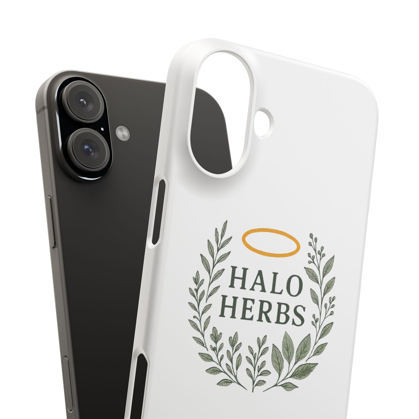 Herbal Halo Phone Case, Stylish Snap Case, Nature Lover Gift, Eco-Friendly Phone Accessory, Floral Design Phone Cover