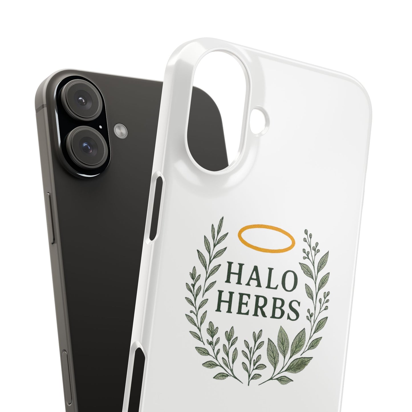 Herbal Halo Phone Case, Stylish Snap Case, Nature Lover Gift, Eco-Friendly Phone Accessory, Floral Design Phone Cover