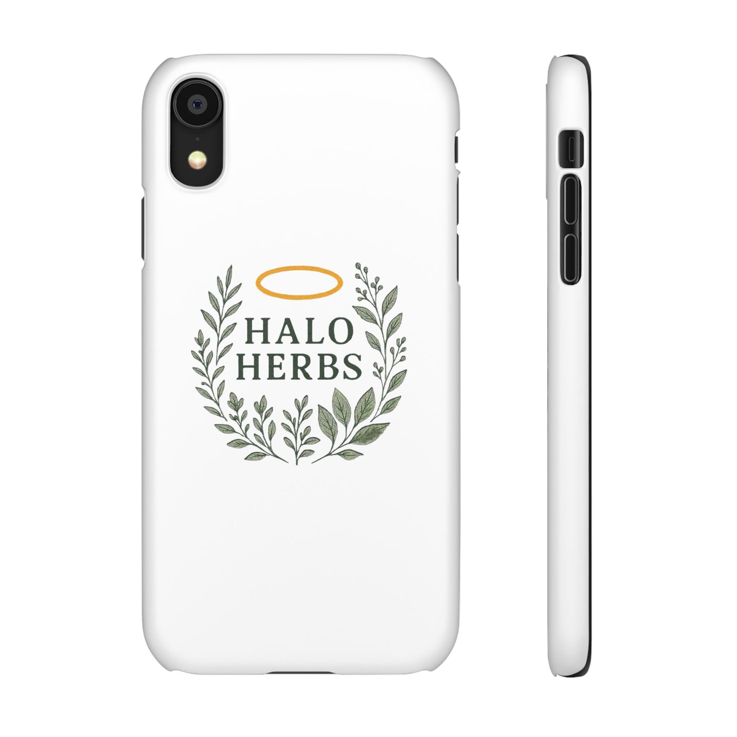 Herbal Halo Phone Case, Stylish Snap Case, Nature Lover Gift, Eco-Friendly Phone Accessory, Floral Design Phone Cover