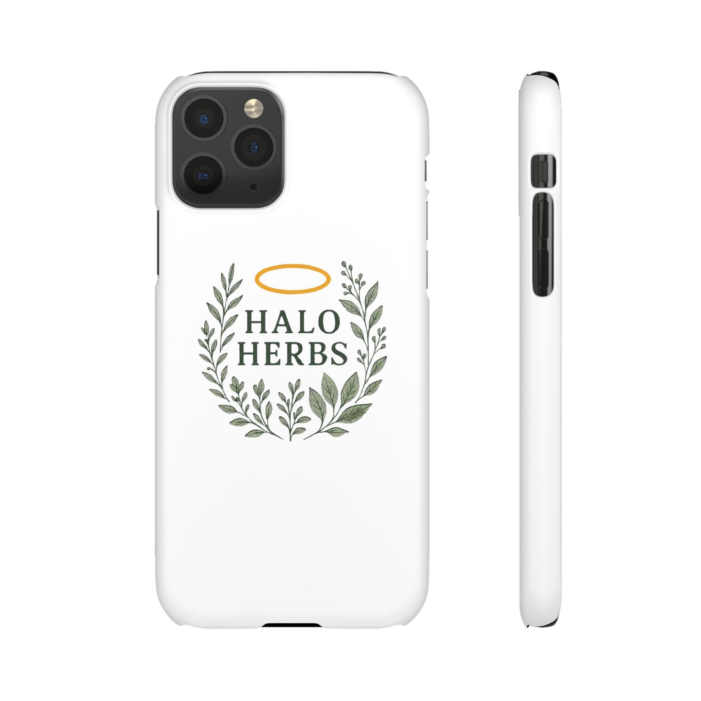 Herbal Halo Phone Case, Stylish Snap Case, Nature Lover Gift, Eco-Friendly Phone Accessory, Floral Design Phone Cover