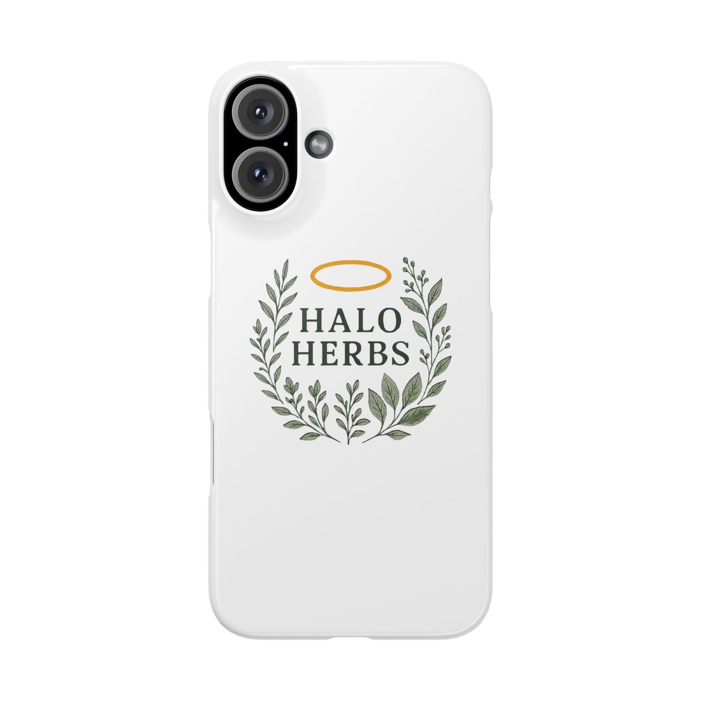 Herbal Halo Phone Case, Stylish Snap Case, Nature Lover Gift, Eco-Friendly Phone Accessory, Floral Design Phone Cover