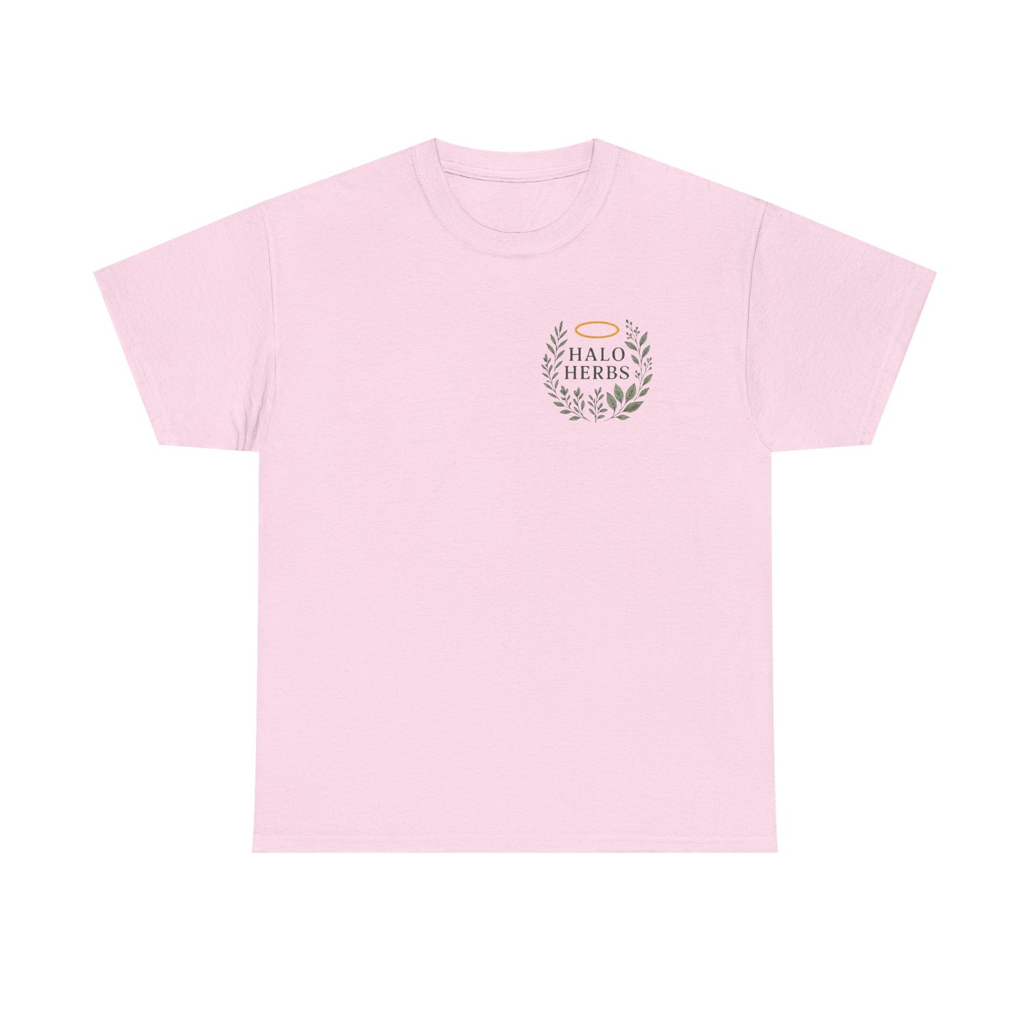 Halo Herbs Unisex Heavy Cotton Tee with Halo & Herbs Design, Casual Shirt, Eco-Friendly Wear