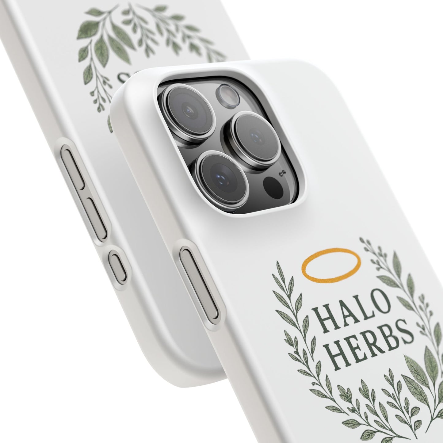 Herbal Halo Phone Case, Stylish Snap Case, Nature Lover Gift, Eco-Friendly Phone Accessory, Floral Design Phone Cover