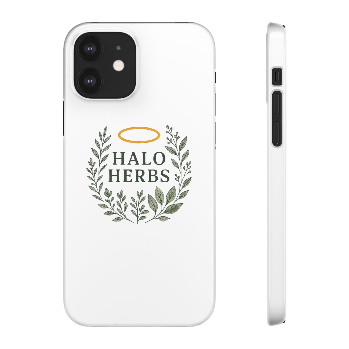 Herbal Halo Phone Case, Stylish Snap Case, Nature Lover Gift, Eco-Friendly Phone Accessory, Floral Design Phone Cover