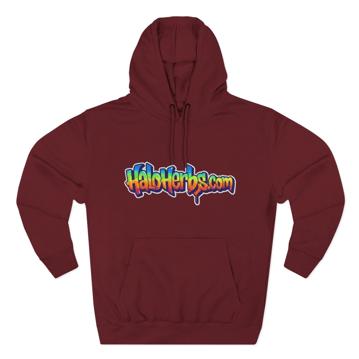 Colorful Fleece Hoodie with HaloHerbs.com Design