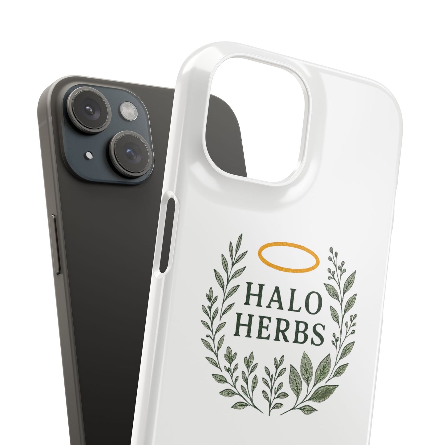 Herbal Halo Phone Case, Stylish Snap Case, Nature Lover Gift, Eco-Friendly Phone Accessory, Floral Design Phone Cover