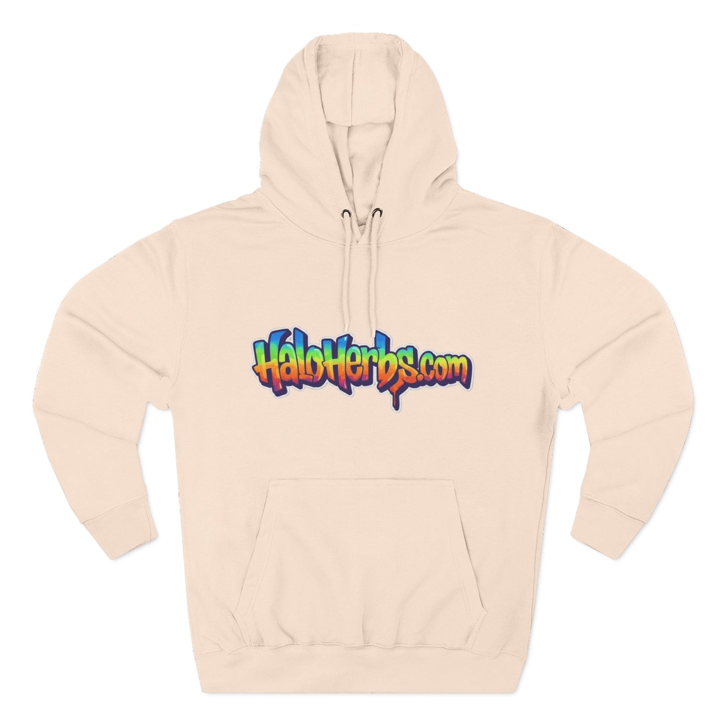 Colorful Fleece Hoodie with HaloHerbs.com Design