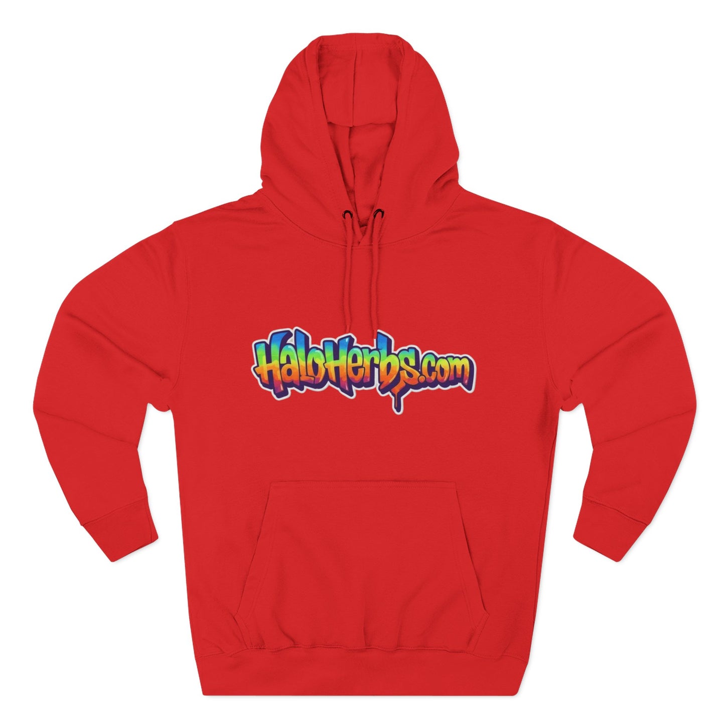 Colorful Fleece Hoodie with HaloHerbs.com Design