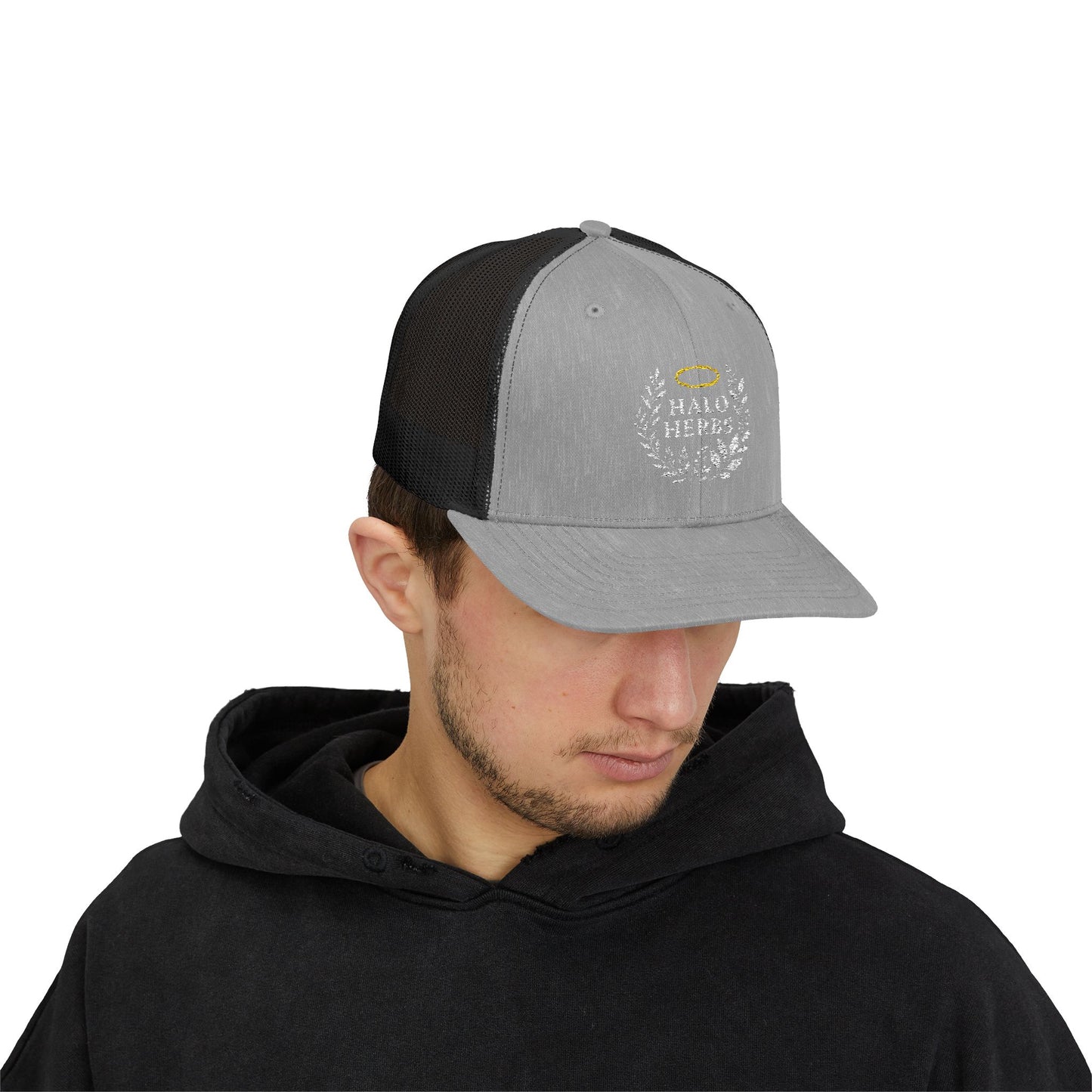 Halo Herbs Snapback Trucker Cap, Casual Outdoor Wear