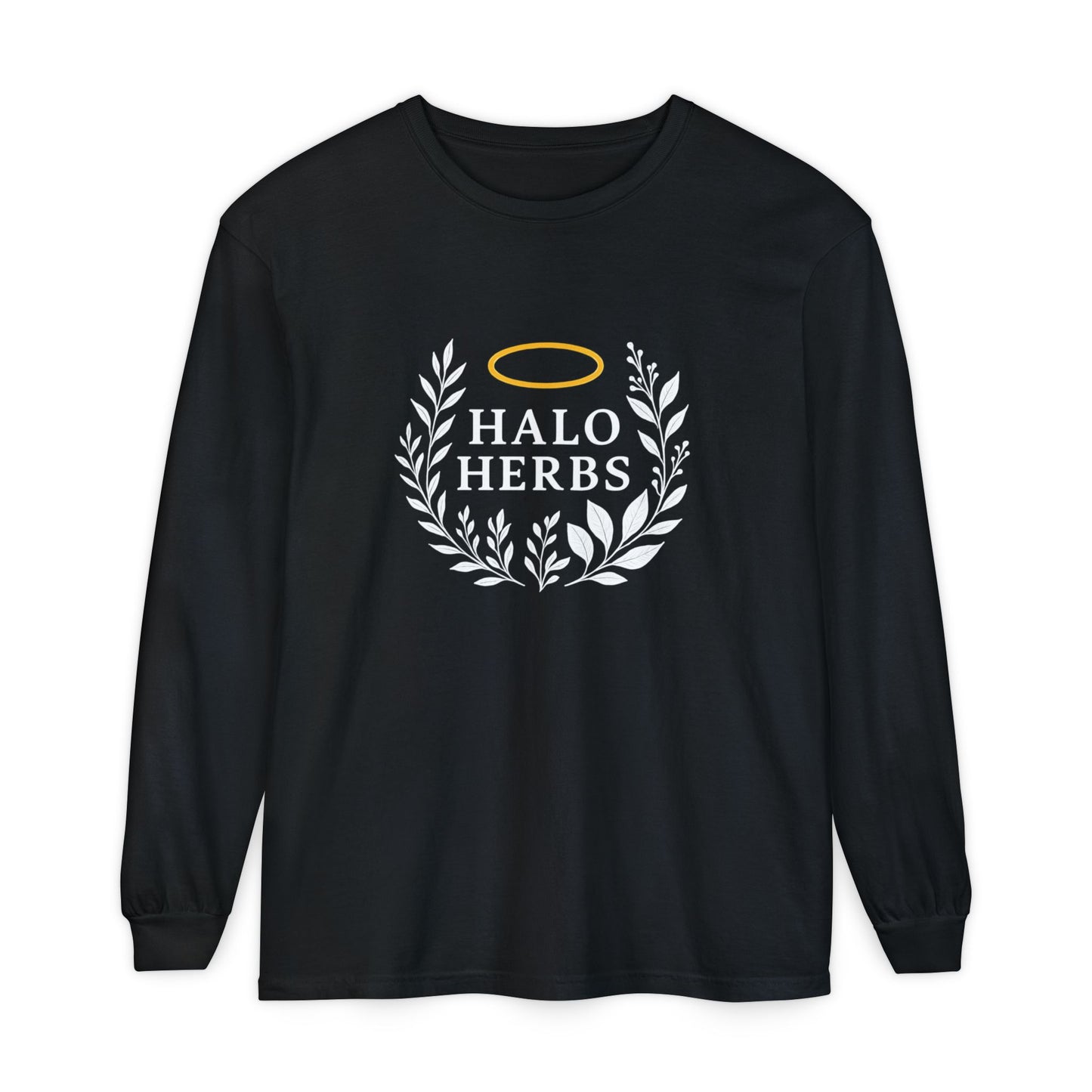 Halo Herbs Stylish Unisex Long Sleeve T-Shirt, Casual Wear
