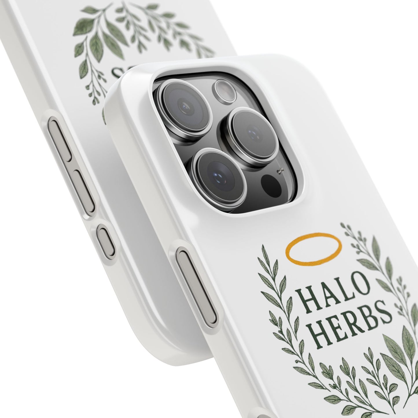 Herbal Halo Phone Case, Stylish Snap Case, Nature Lover Gift, Eco-Friendly Phone Accessory, Floral Design Phone Cover