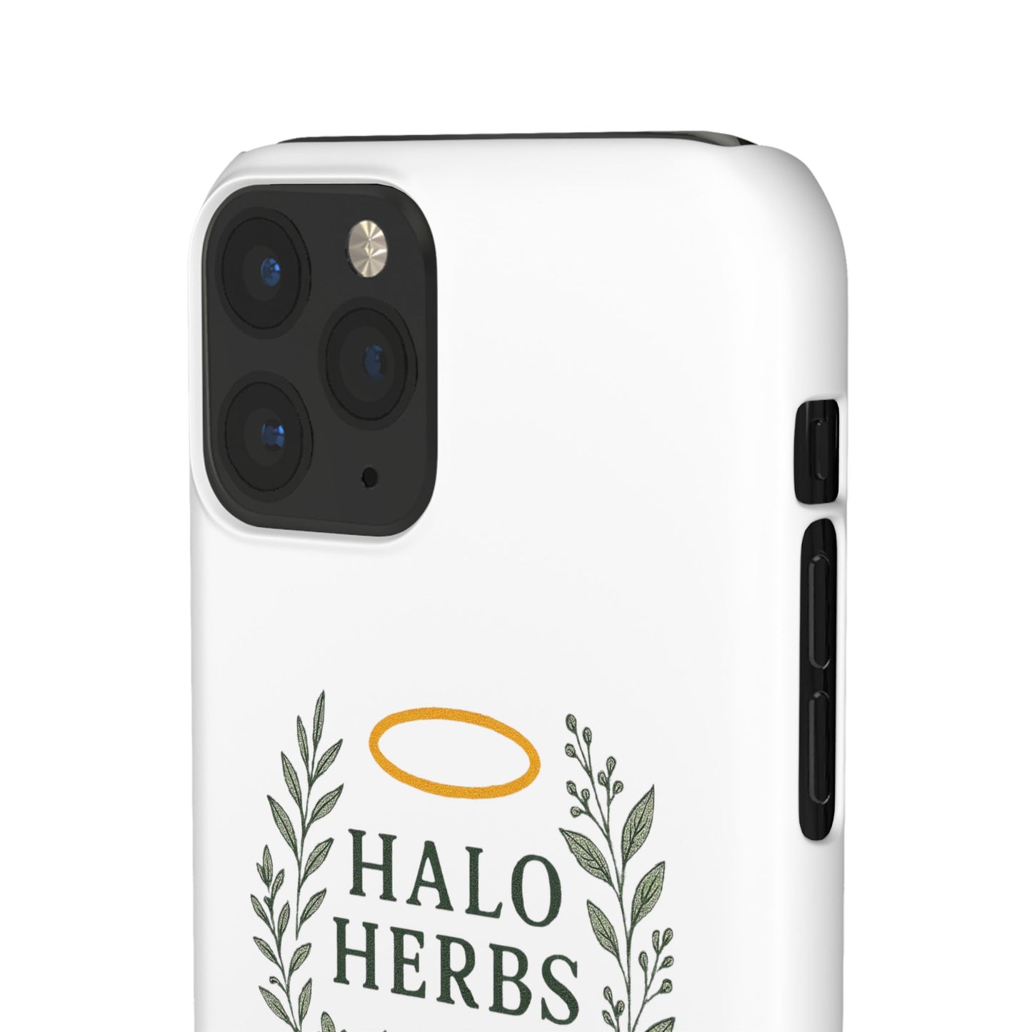 Herbal Halo Phone Case, Stylish Snap Case, Nature Lover Gift, Eco-Friendly Phone Accessory, Floral Design Phone Cover