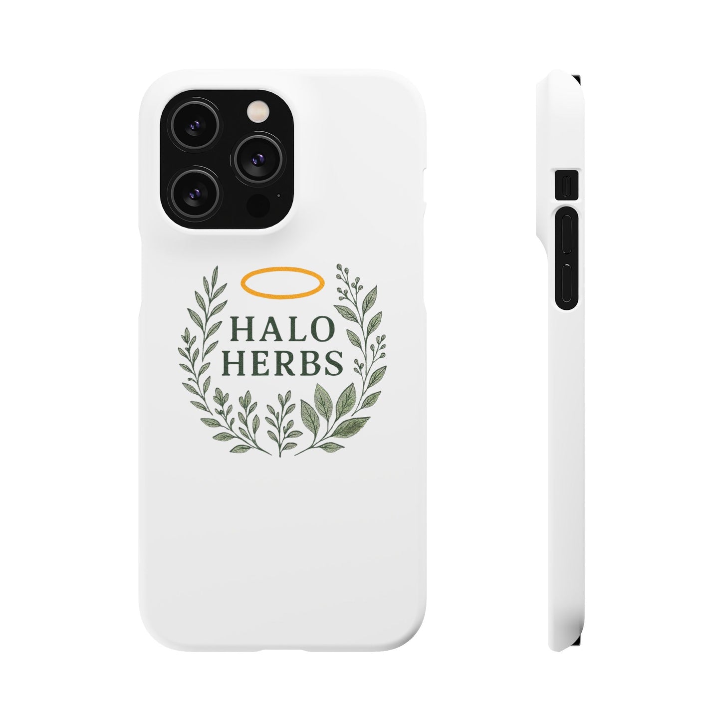 Herbal Halo Phone Case, Stylish Snap Case, Nature Lover Gift, Eco-Friendly Phone Accessory, Floral Design Phone Cover