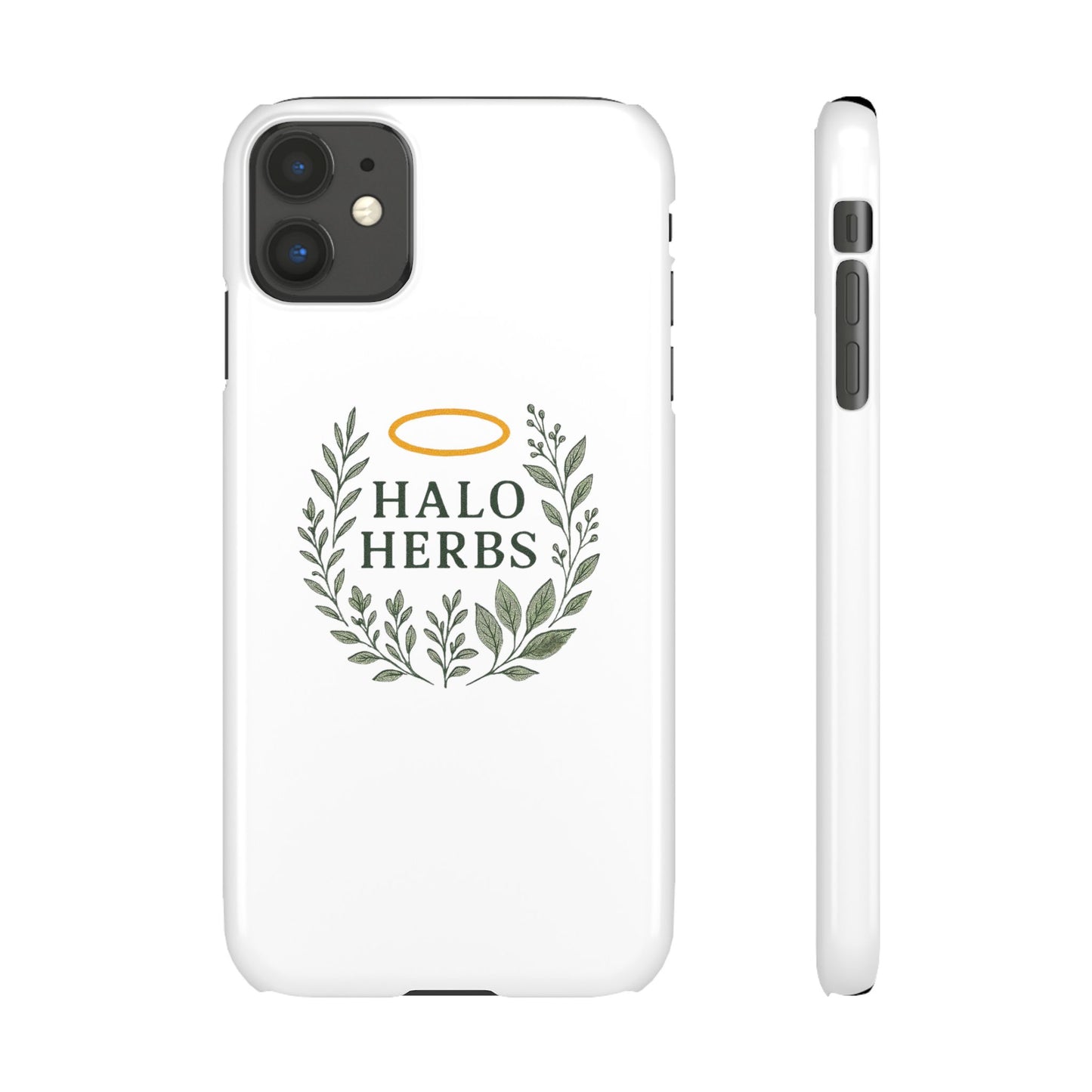 Herbal Halo Phone Case, Stylish Snap Case, Nature Lover Gift, Eco-Friendly Phone Accessory, Floral Design Phone Cover