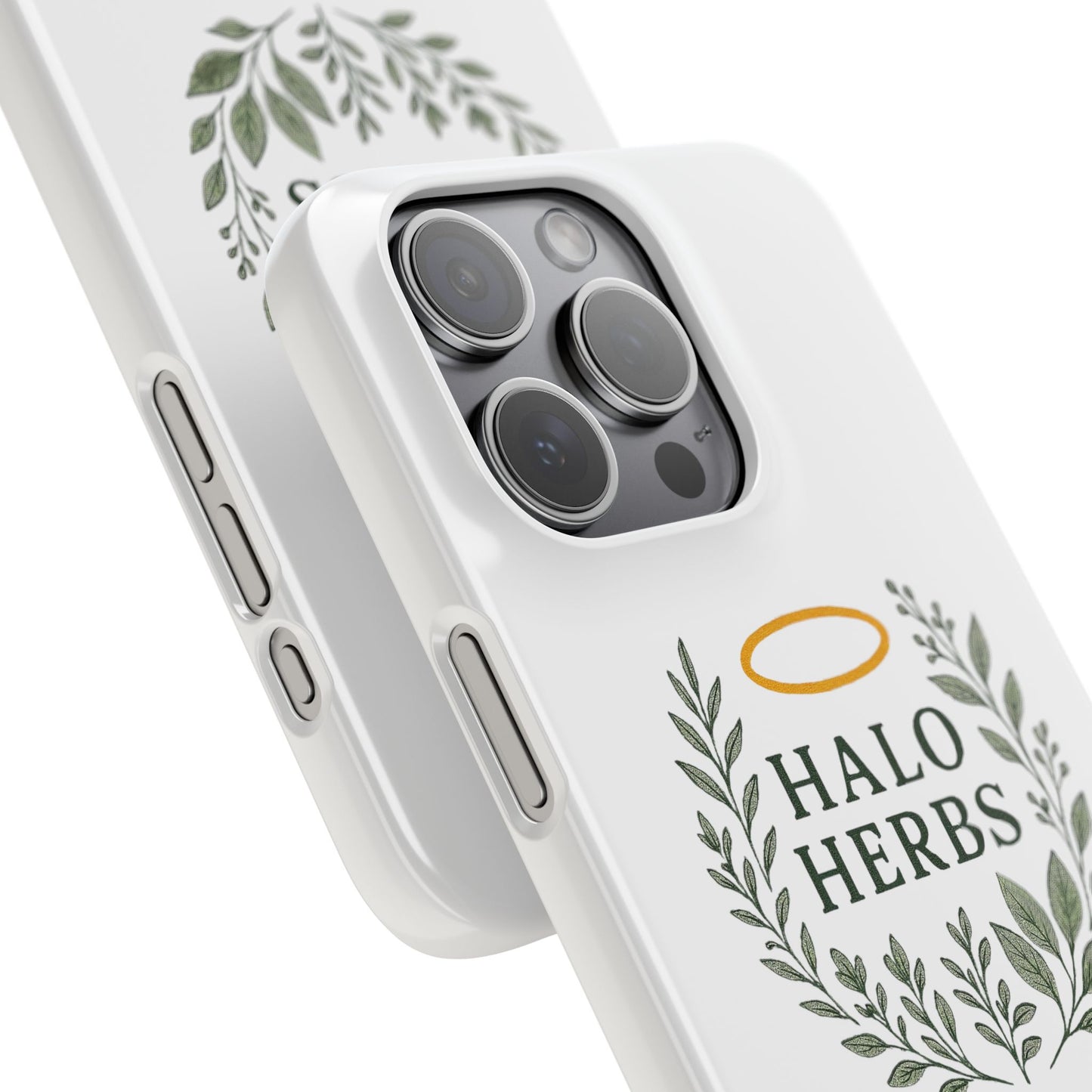 Herbal Halo Phone Case, Stylish Snap Case, Nature Lover Gift, Eco-Friendly Phone Accessory, Floral Design Phone Cover