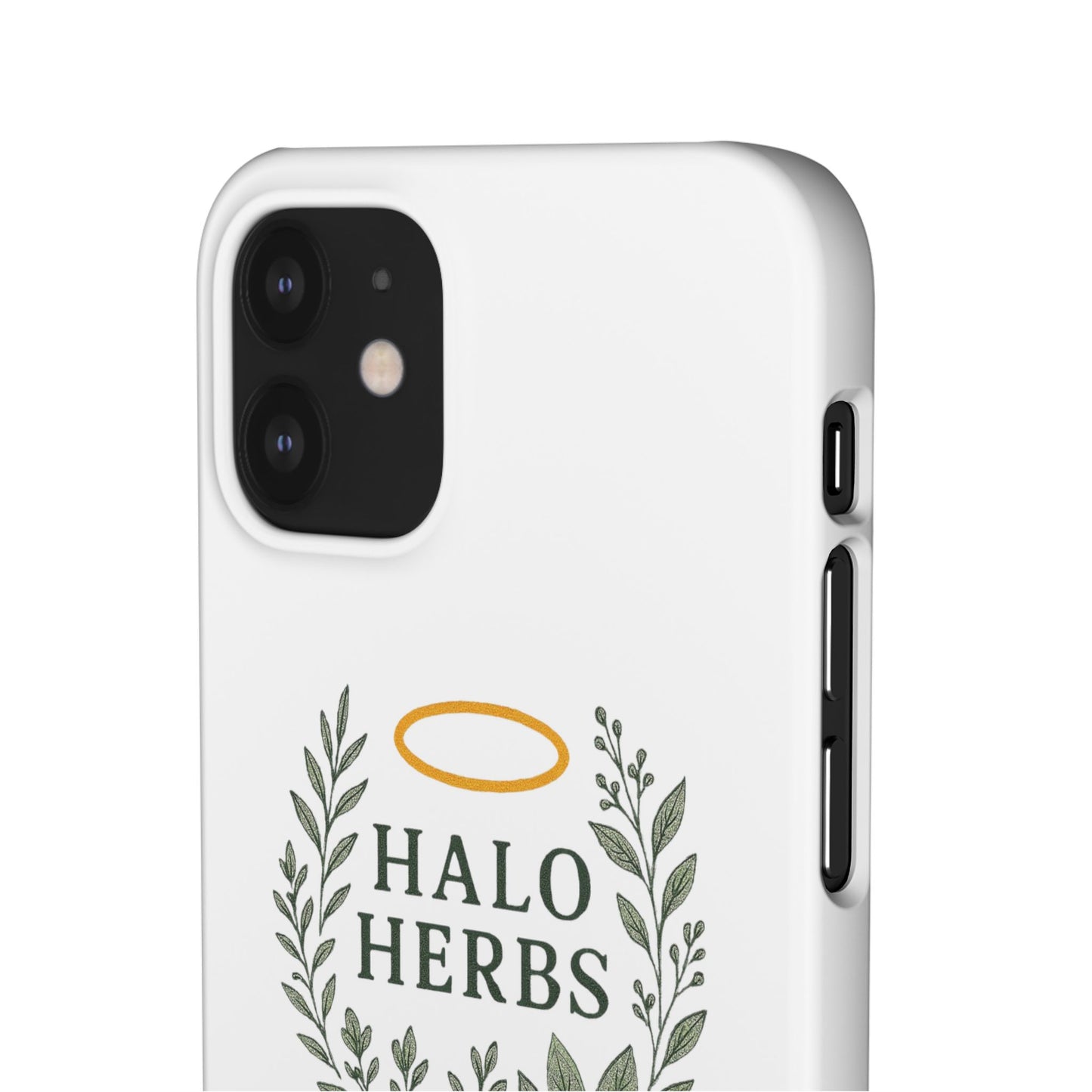 Herbal Halo Phone Case, Stylish Snap Case, Nature Lover Gift, Eco-Friendly Phone Accessory, Floral Design Phone Cover