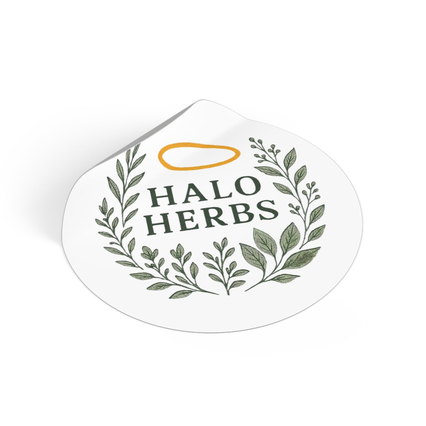 Herb-Themed Vinyl Stickers | Halo Herbs Nature Decor, Gift for Plant Lovers, Journal Decor, Greenery Aesthetic, Eco-Friendly Stickers
