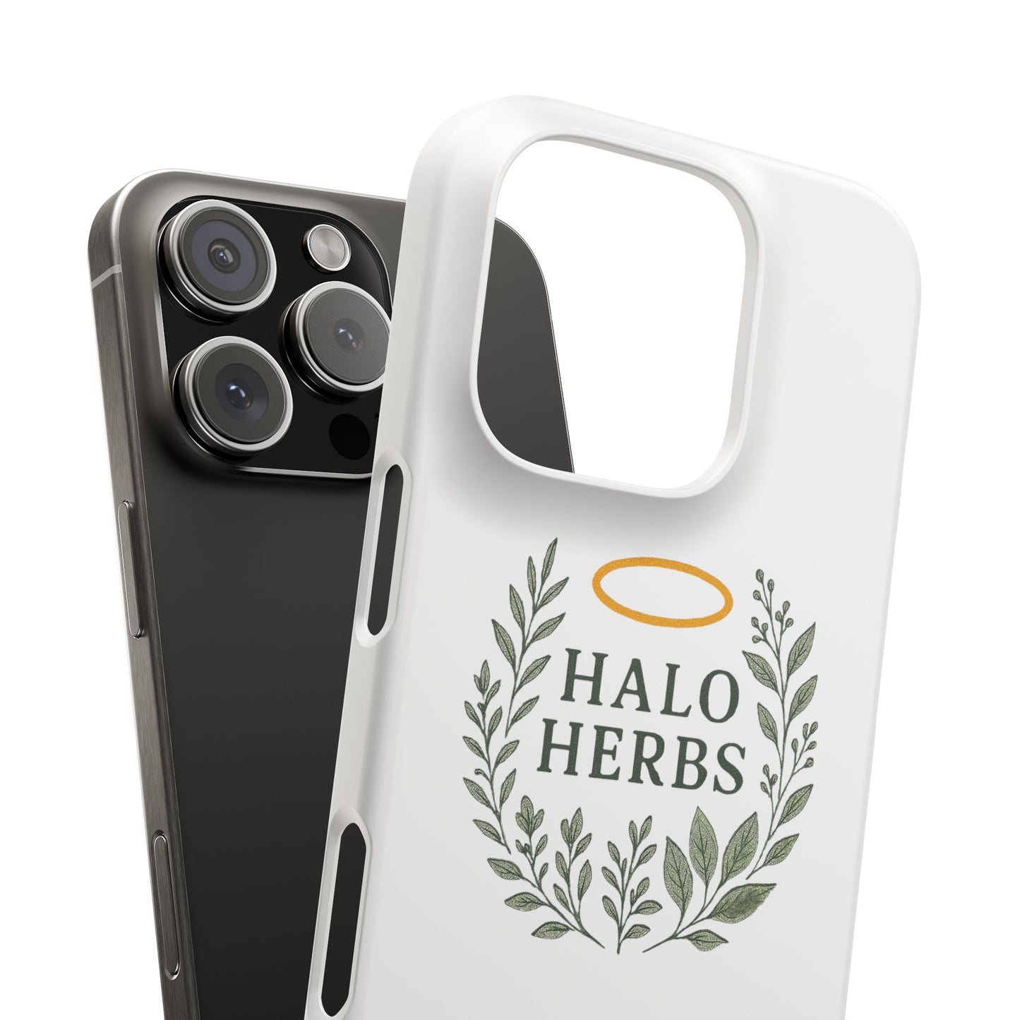 Herbal Halo Phone Case, Stylish Snap Case, Nature Lover Gift, Eco-Friendly Phone Accessory, Floral Design Phone Cover